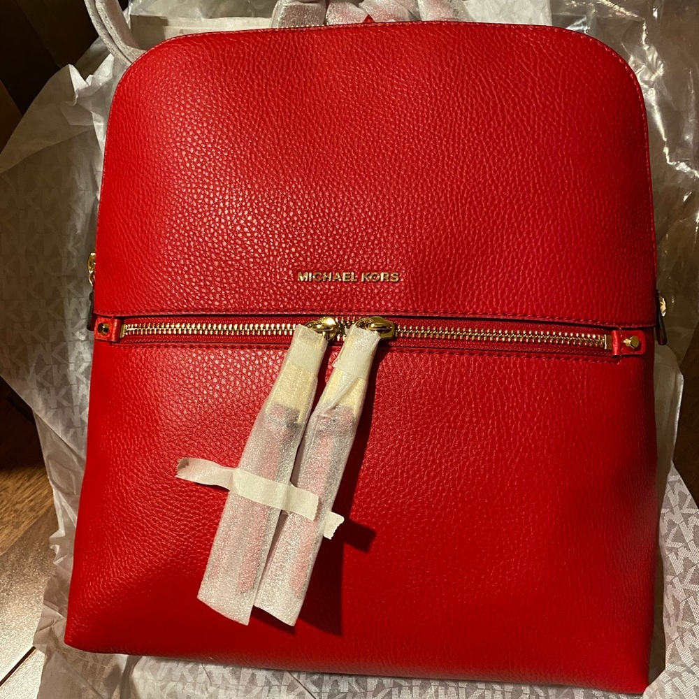 Michael Kors rhea zip pebbled vegan leather